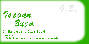 istvan buza business card