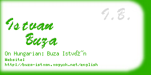 istvan buza business card